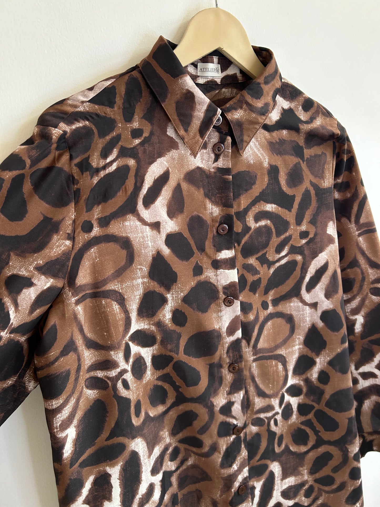 Brown Floral Shirt