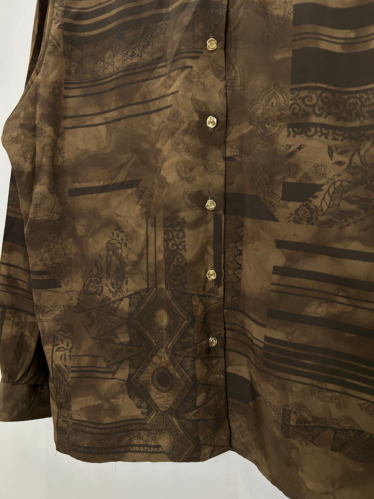 Brown Motif Shirt