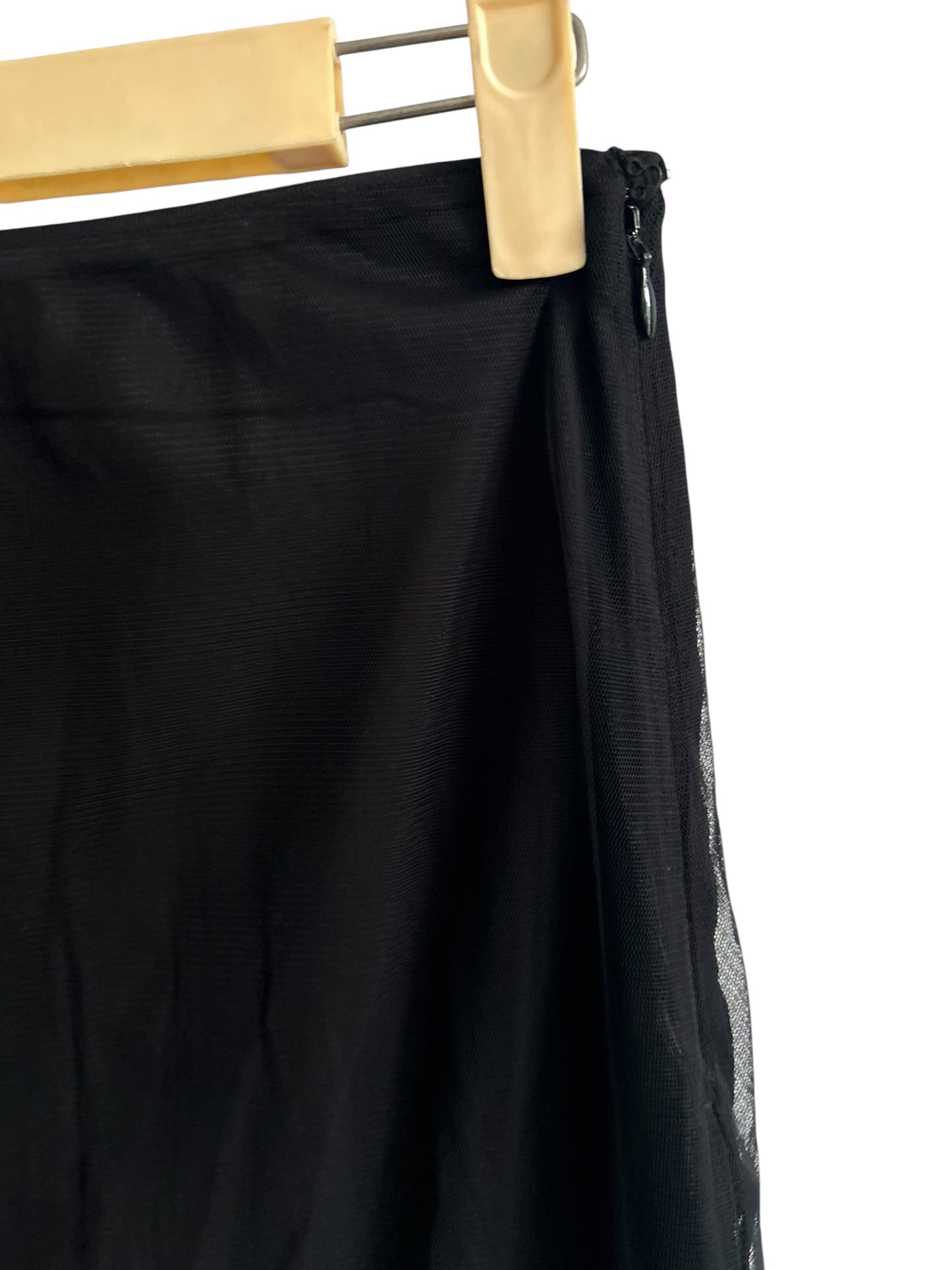 Black Mesh Skirt with lining