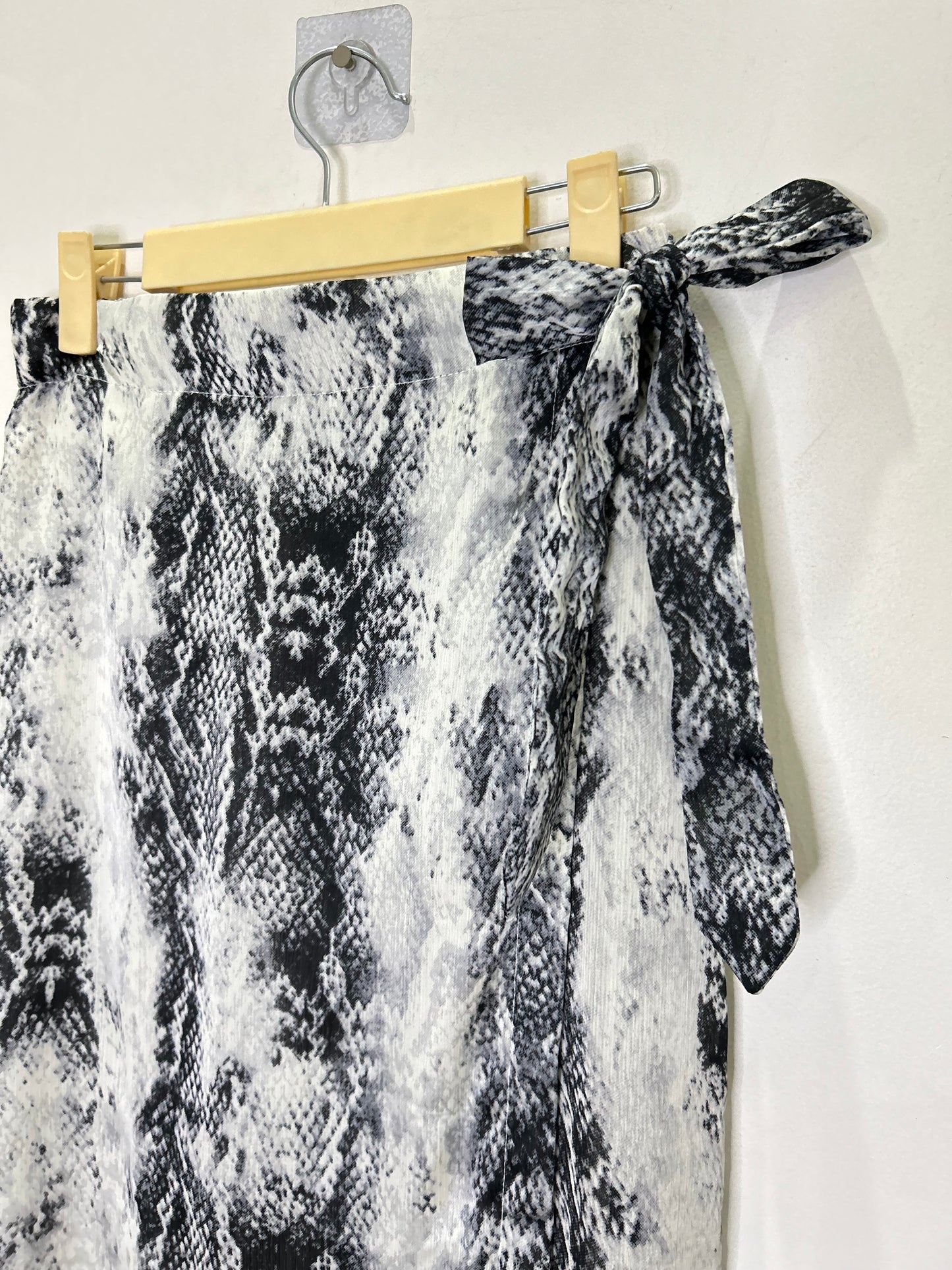 Wrap Snakeprint Skirt