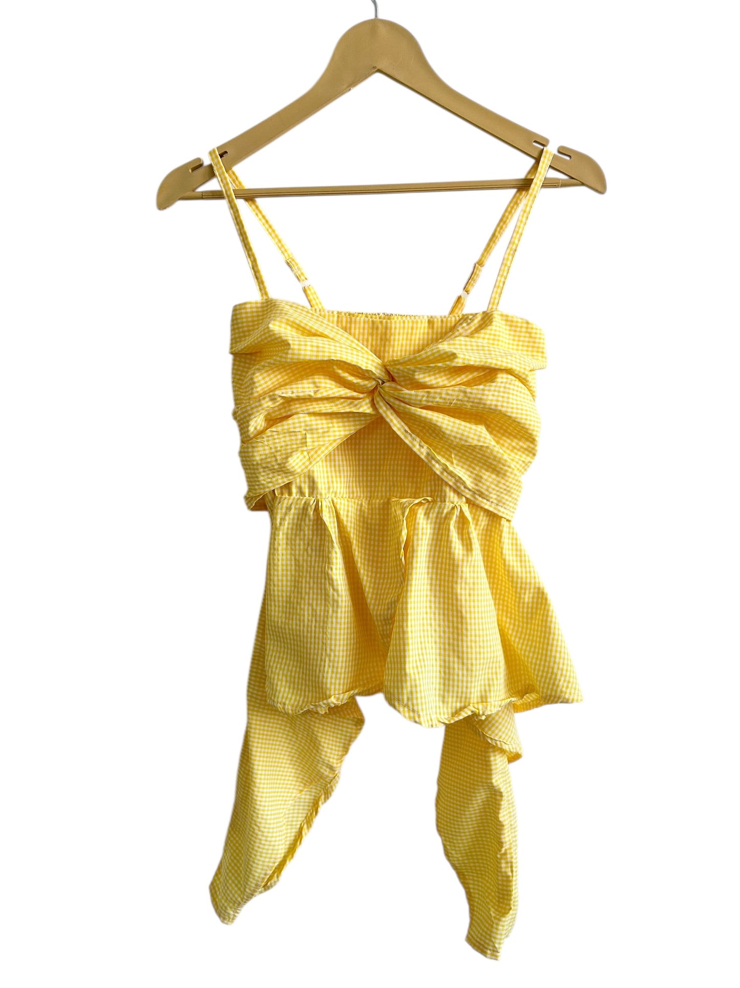 Gingham Yellow Top