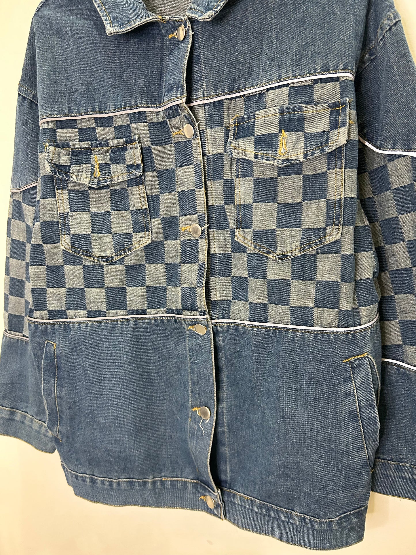 Denim Checkered Jacket
