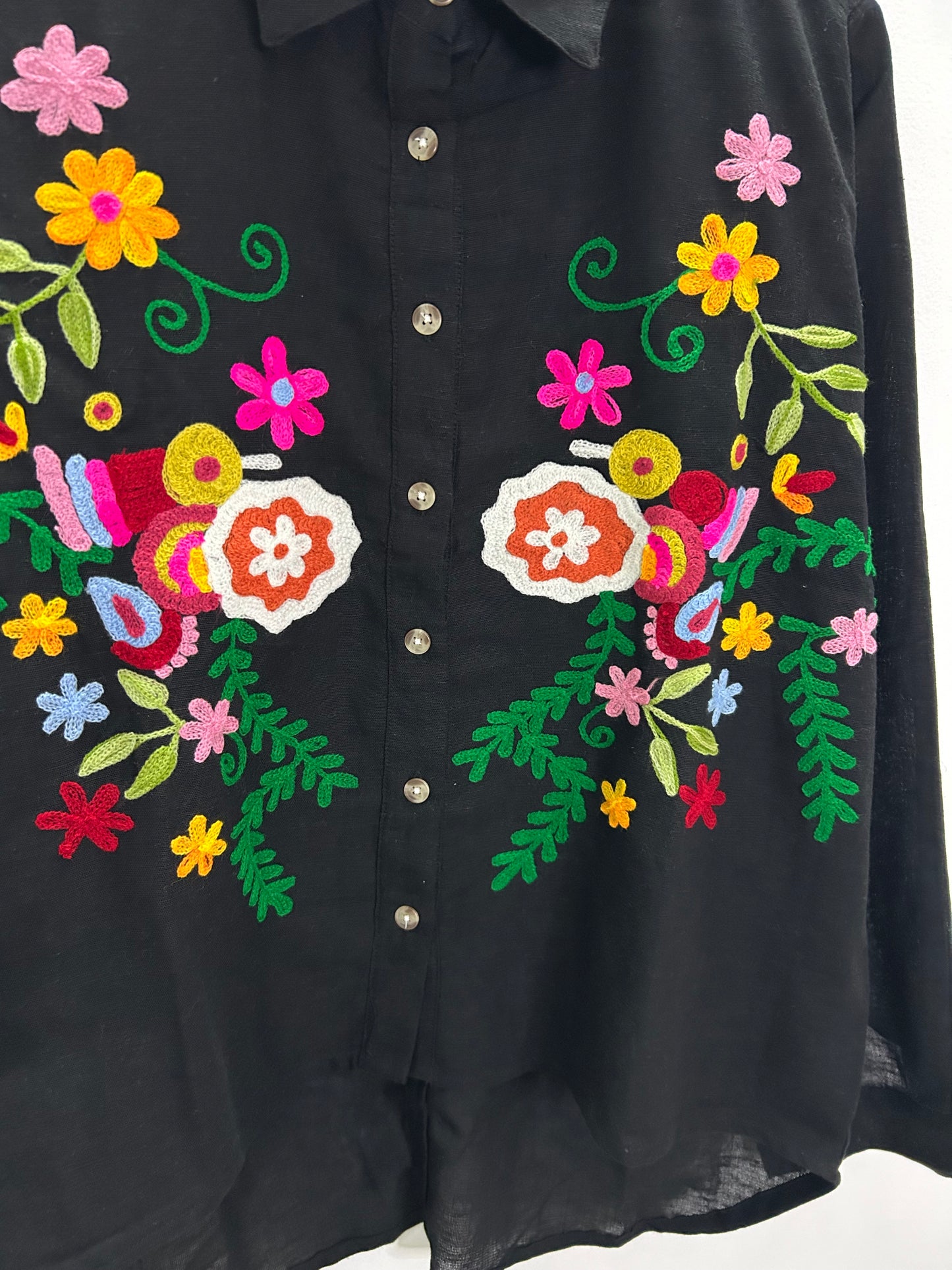 Black Embroidered Shirt