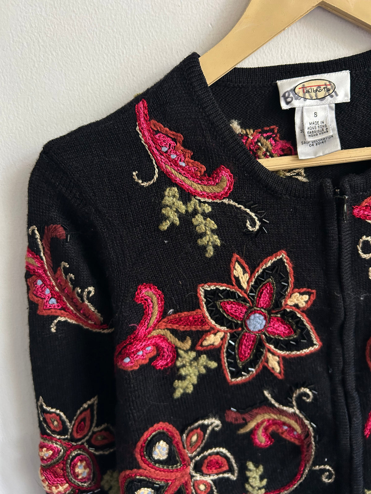 Talbots Floral Sequence Sweater