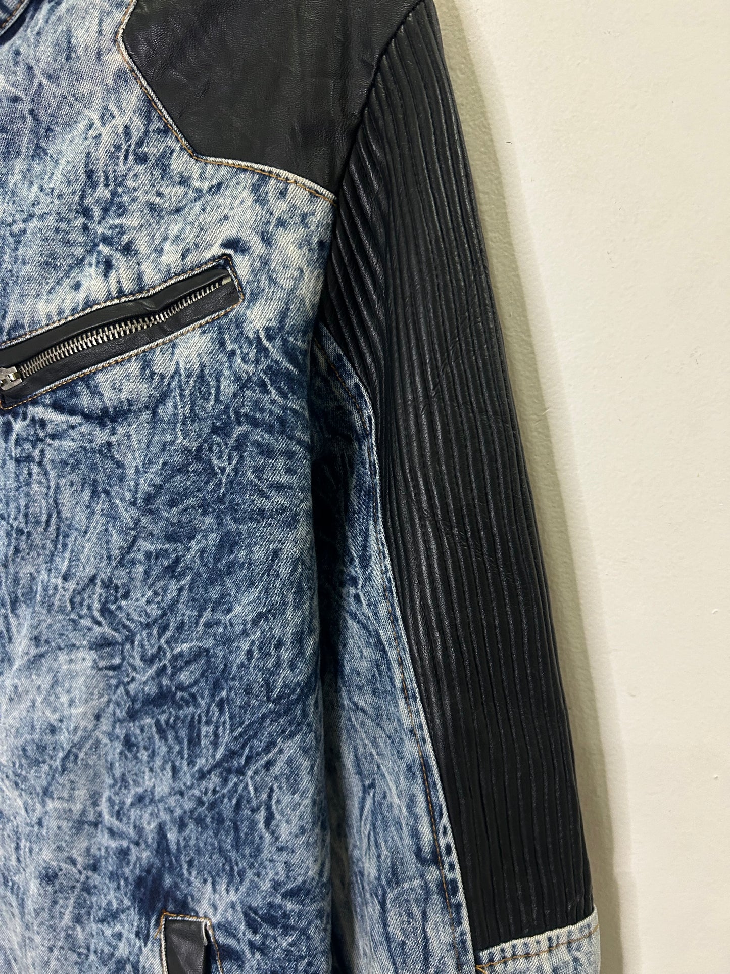 Acid Wash Biker Jacket