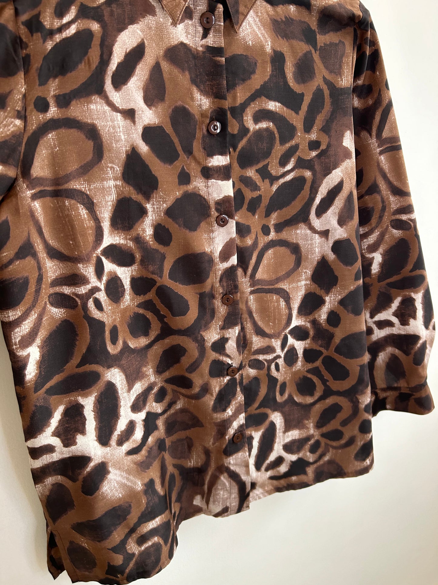 Brown Floral Shirt