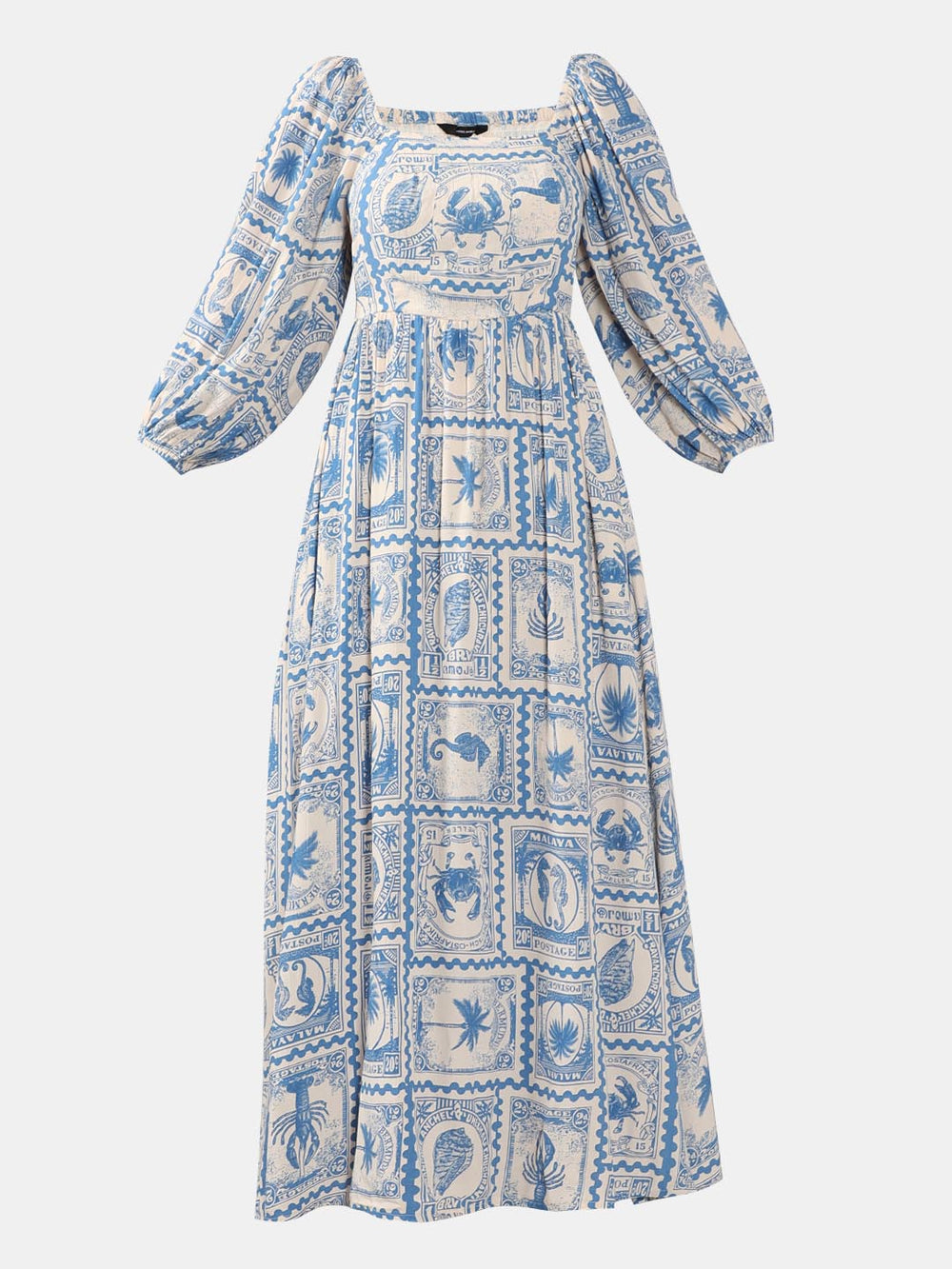 Vero Moda Birch Printed Dress with a postage stamp print