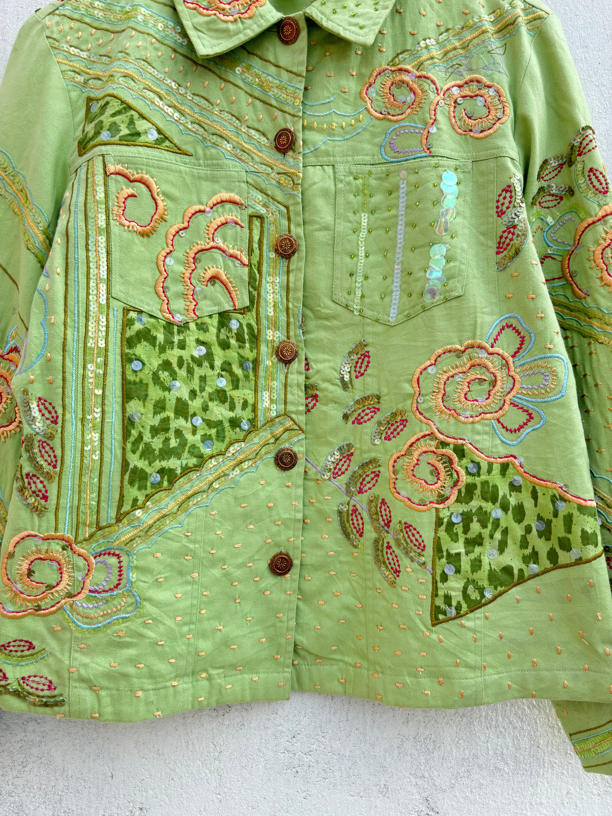 Green Petite Weekend Vintage Jacket: 38”