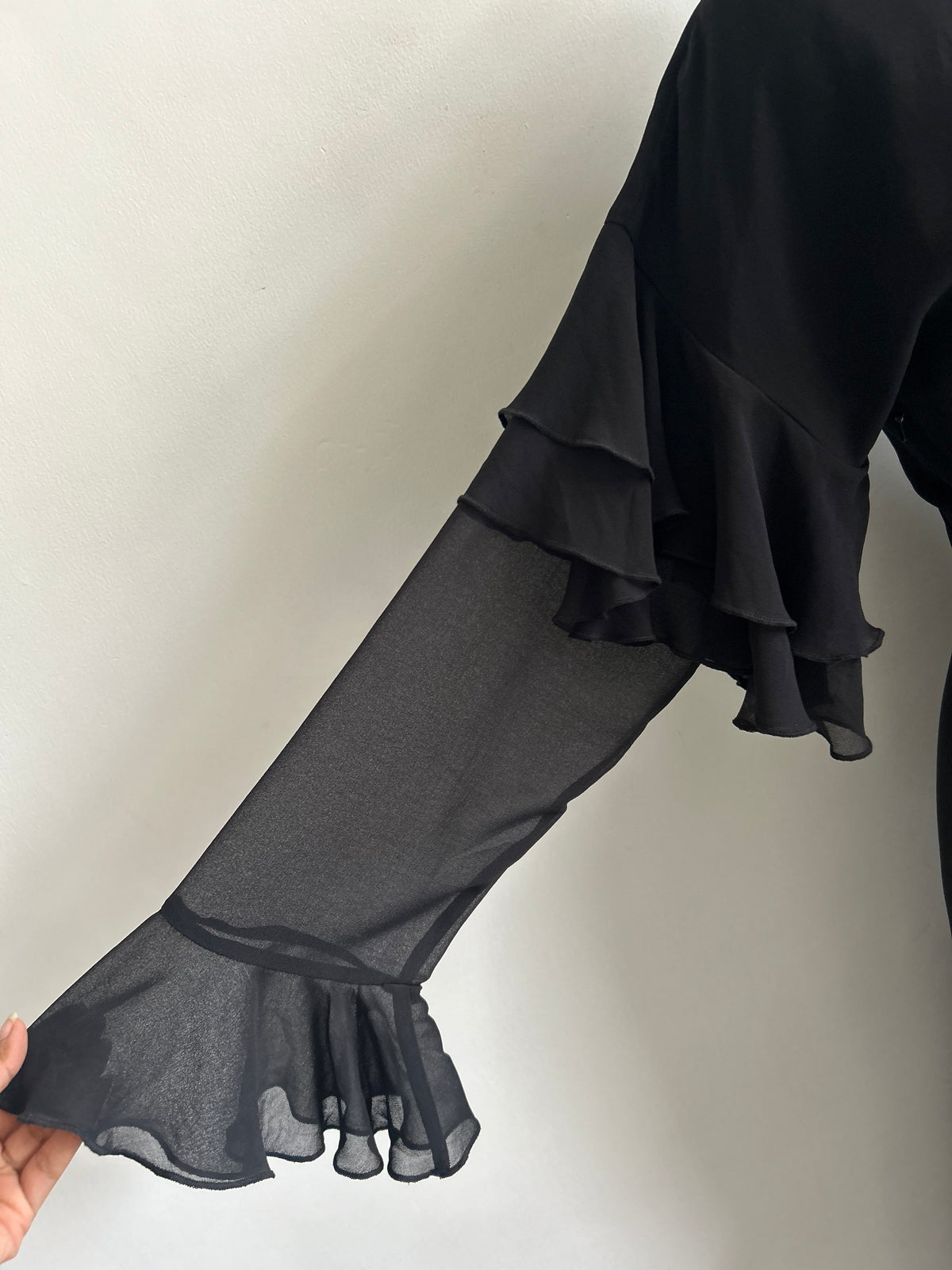 Black Ruffle Dress: 38”
