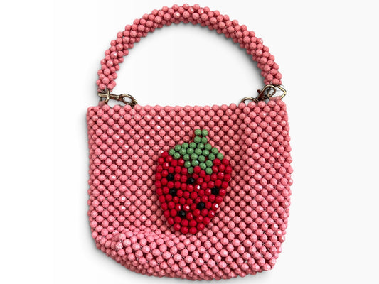 Strawberry Beaded Bag