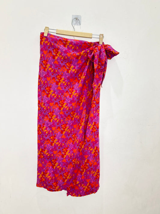 Floral Wrap Knot Skirt