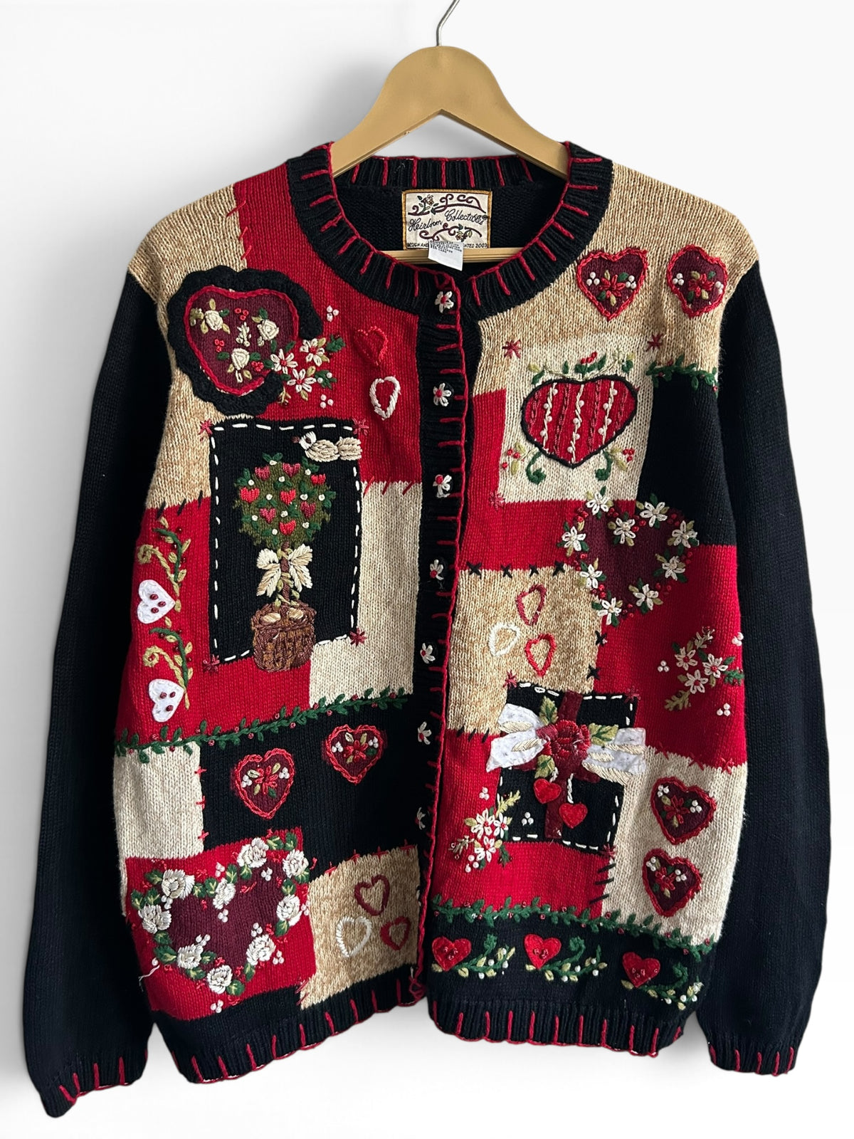 Valentine Heart Patchwork Cardigan