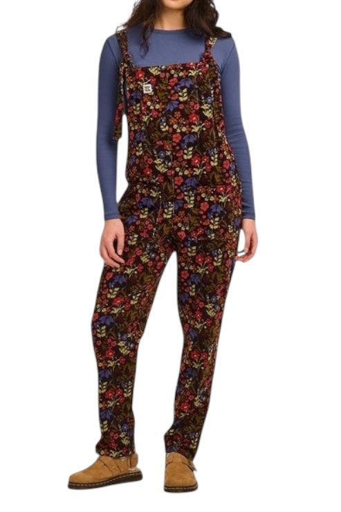 Lucy & Yak Original Corduroy Dungarees in a vintage floral print