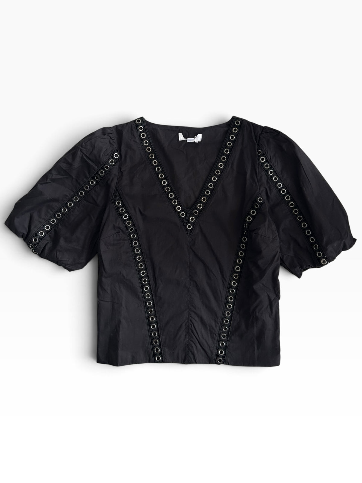 Black Metal Eyelet Top: 36”