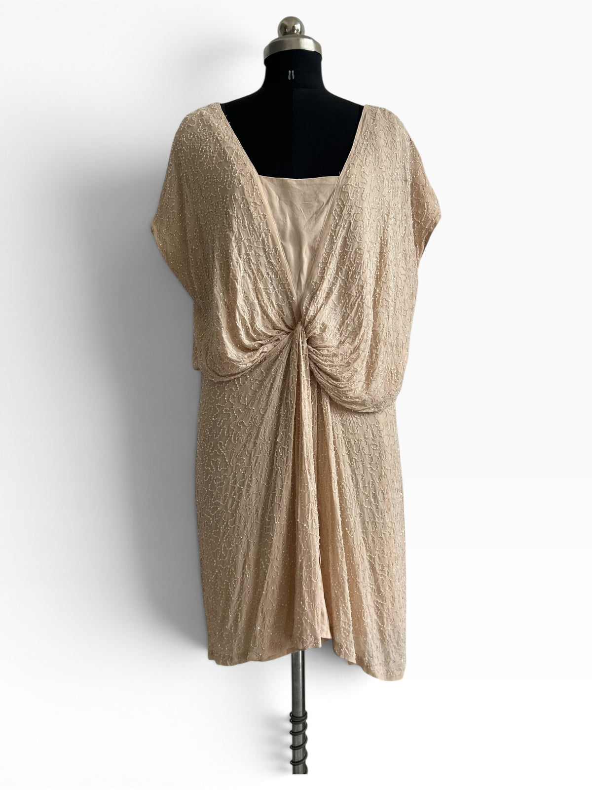 Beige Sequence Dress: 48”