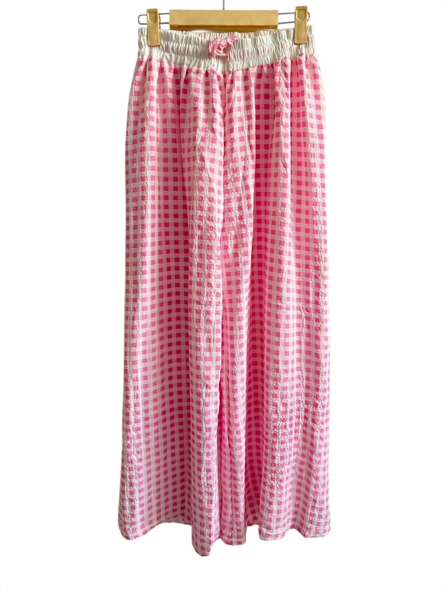 Gingham Pink Pants