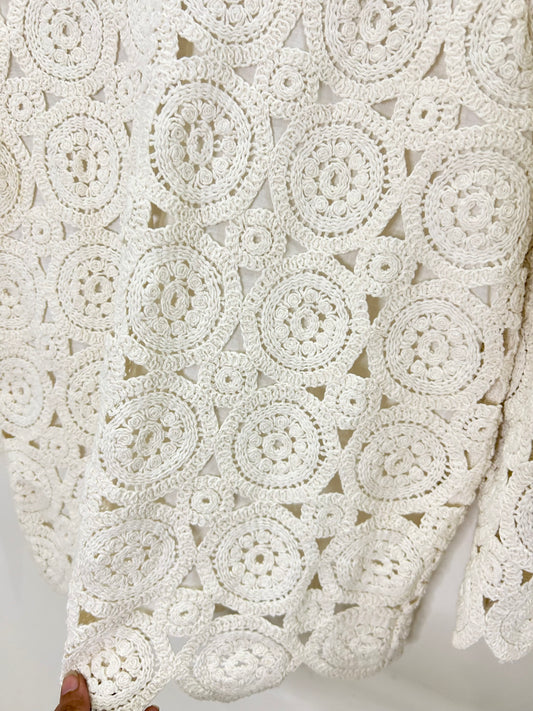 White Crochet Top