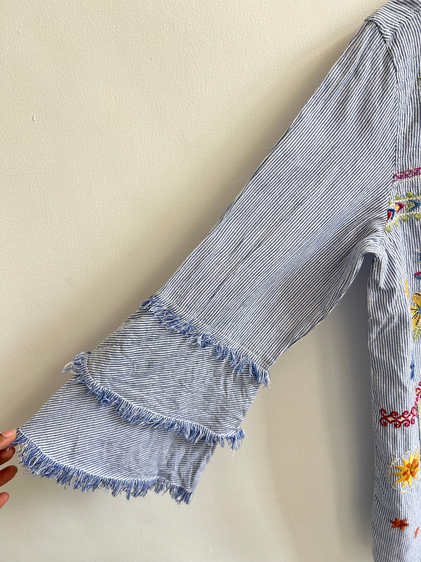 Striped Embroidered Shirt