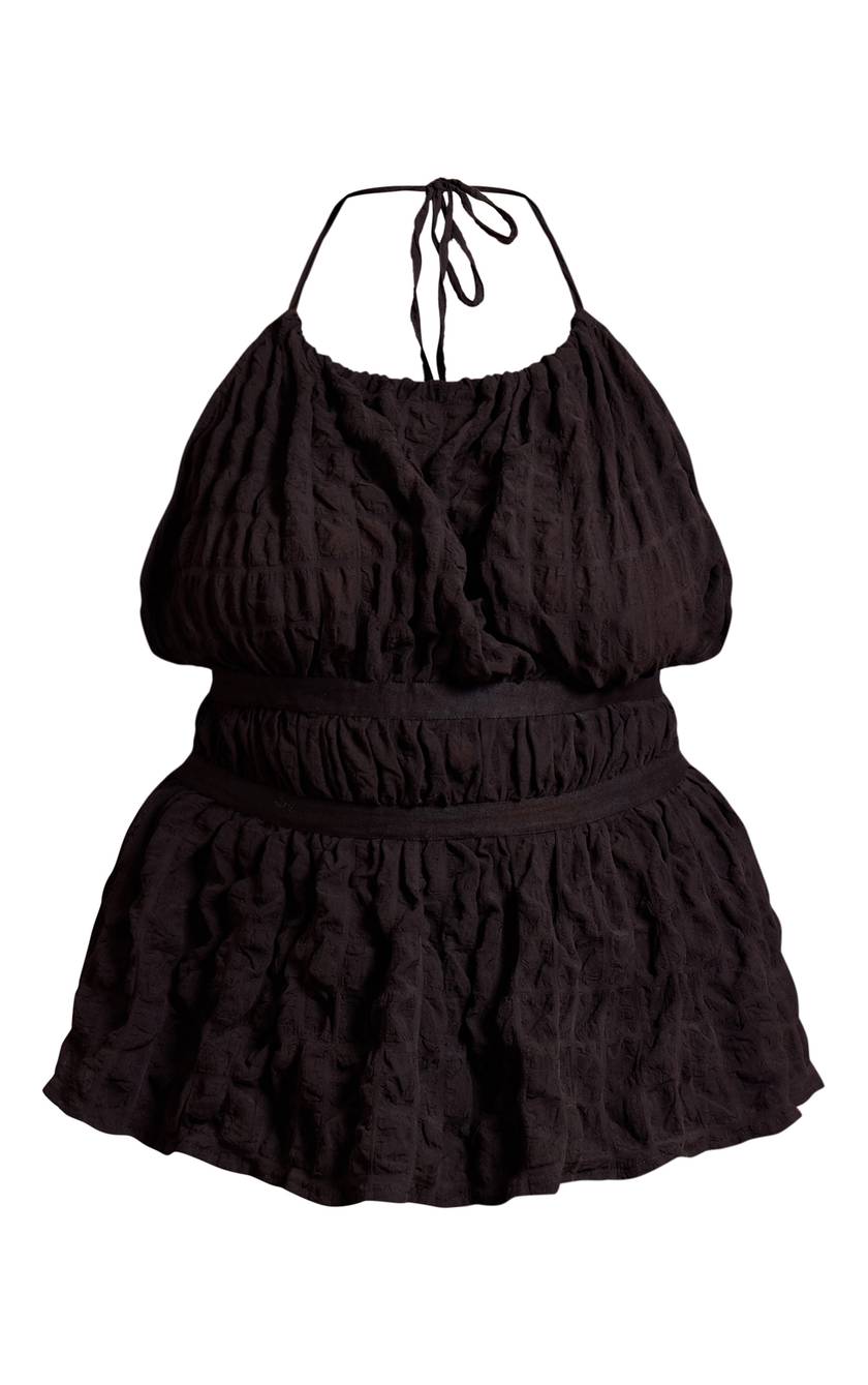 PRETTY LITTLE THING Popcorn Backless Top