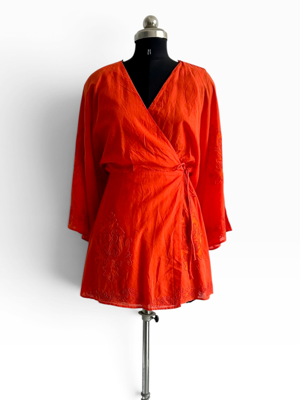 Orange ZARA Wrap Dress