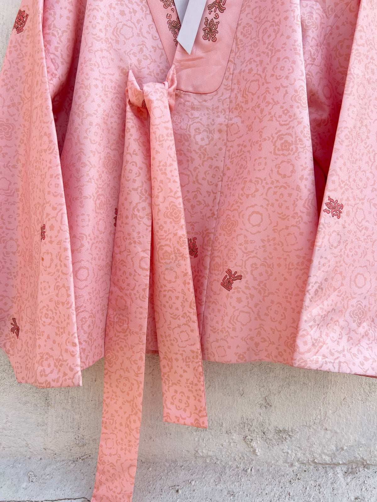 Pink Vintage Hanbok Jacket: 42”