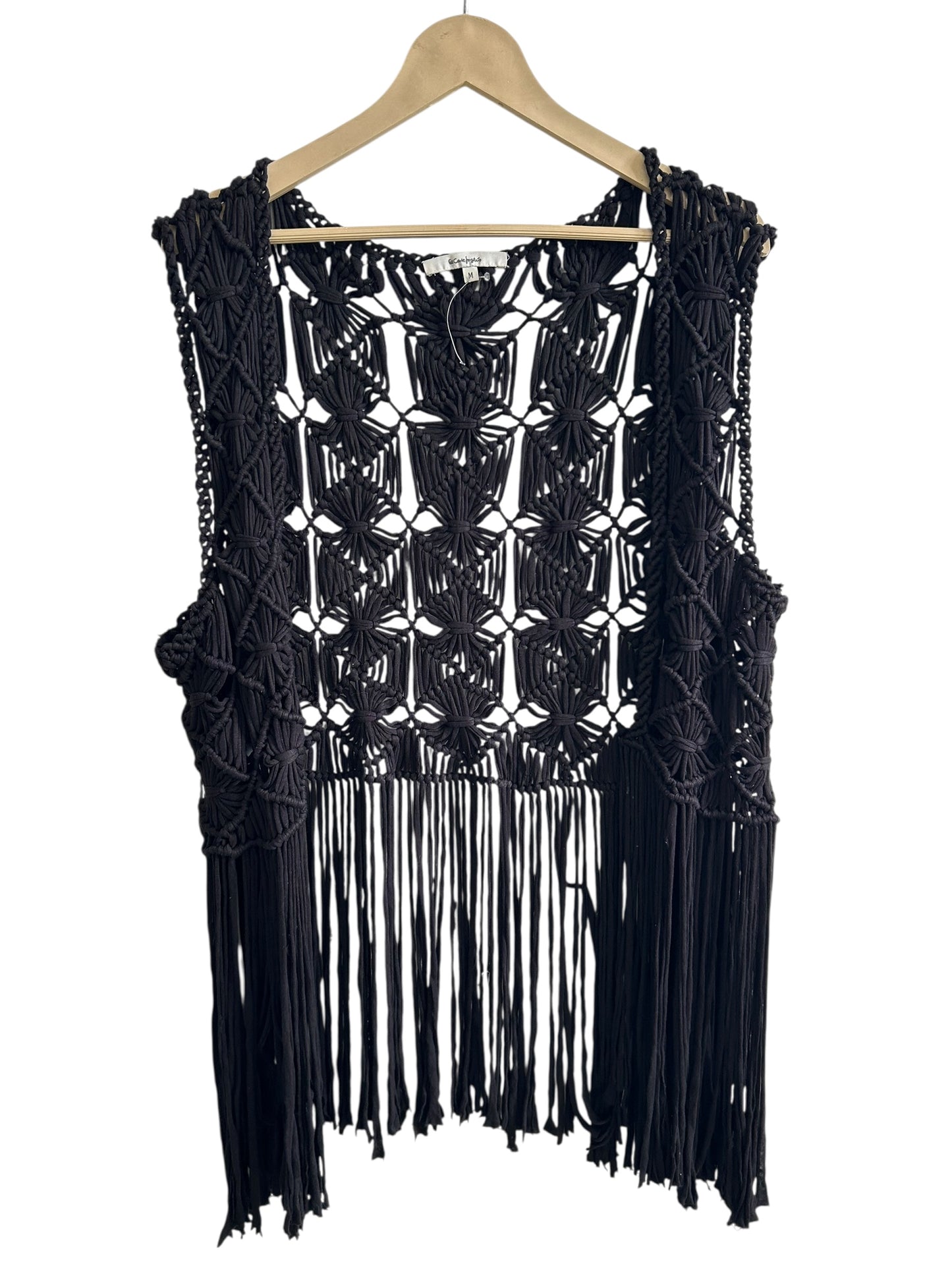 Black Crochet Shrug