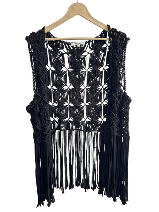 Black Crochet Shrug