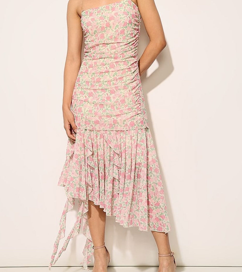 ONLY pink striped sleeveless dress