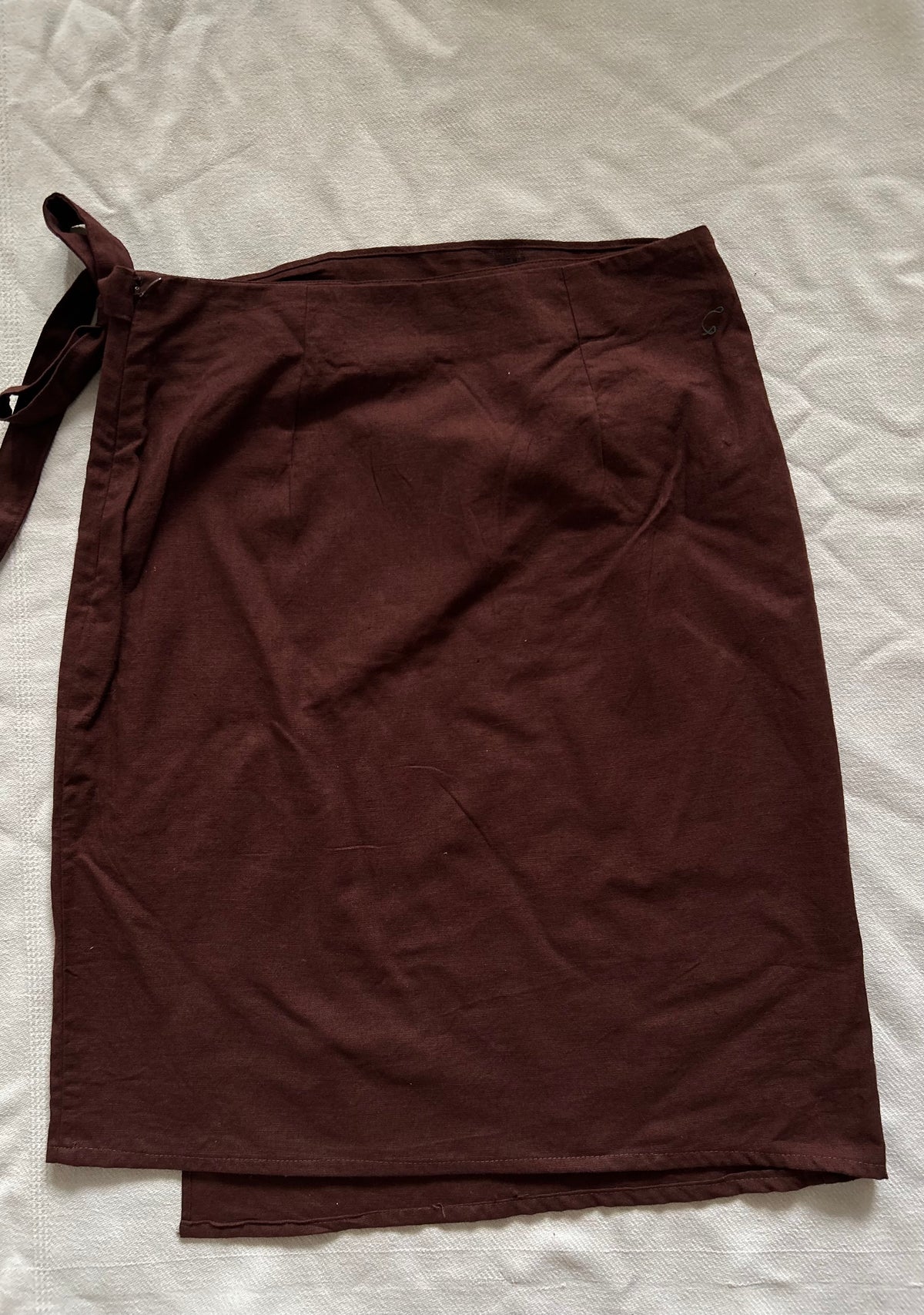 Cotton Brown Wrap Skirt