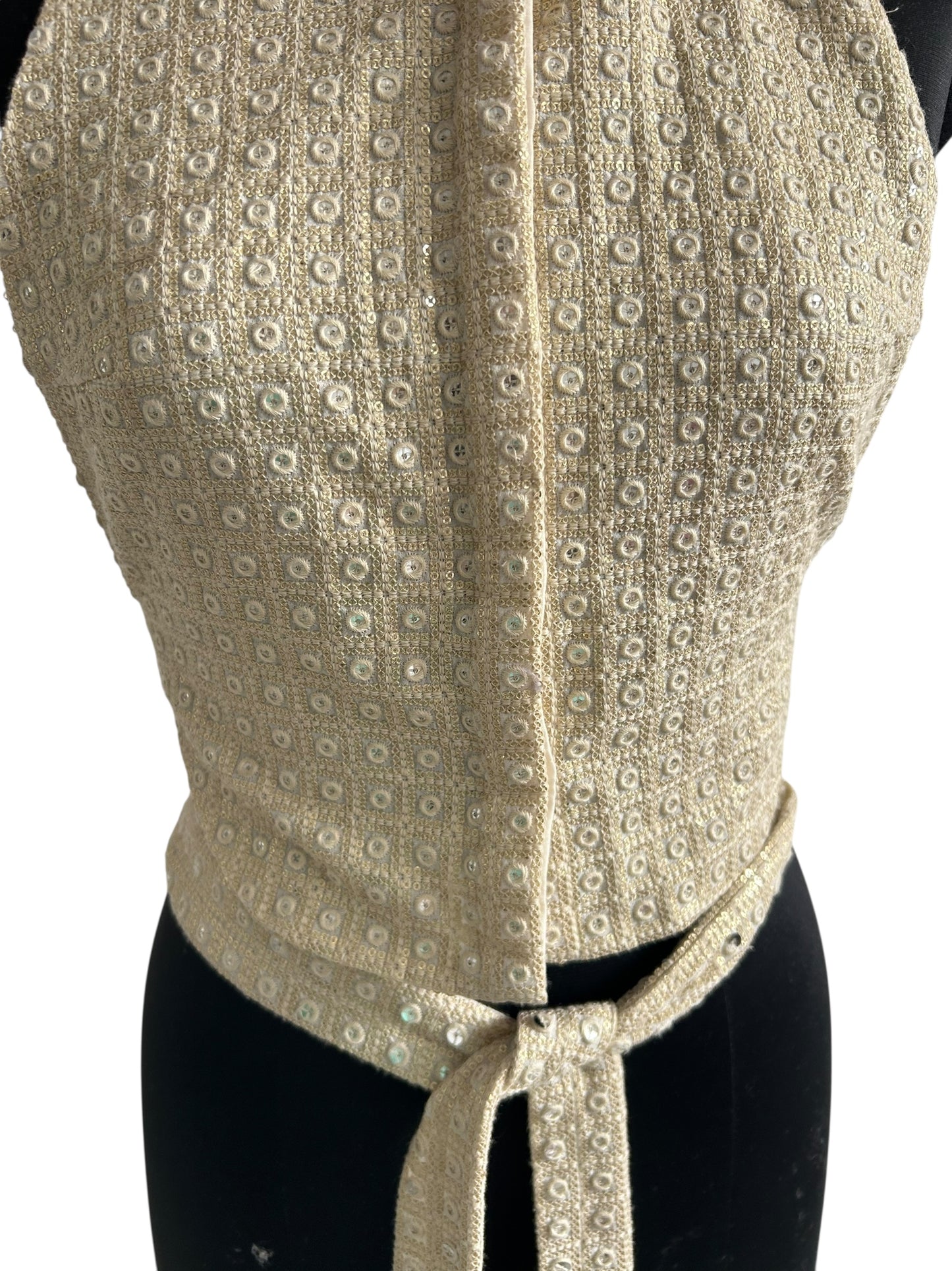 Textured Top with Tie Detailing