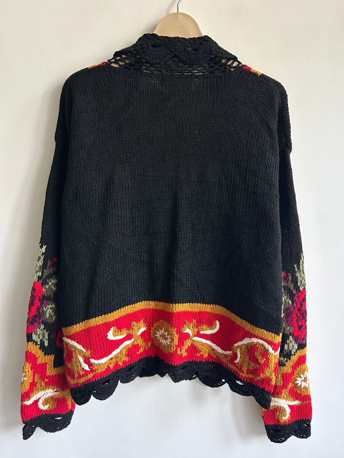 Folk Floral Knit Sweater