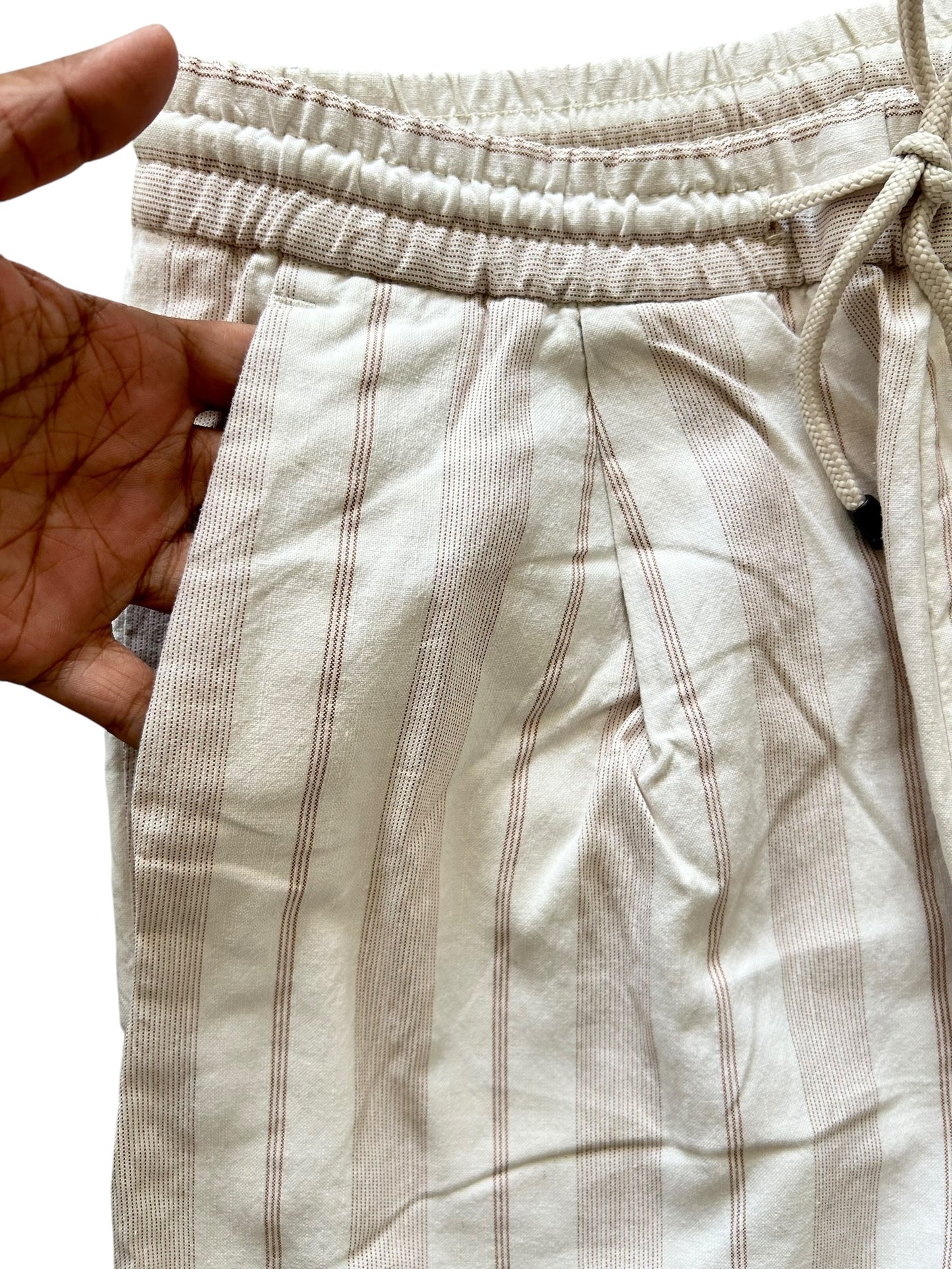 Striped White Pants