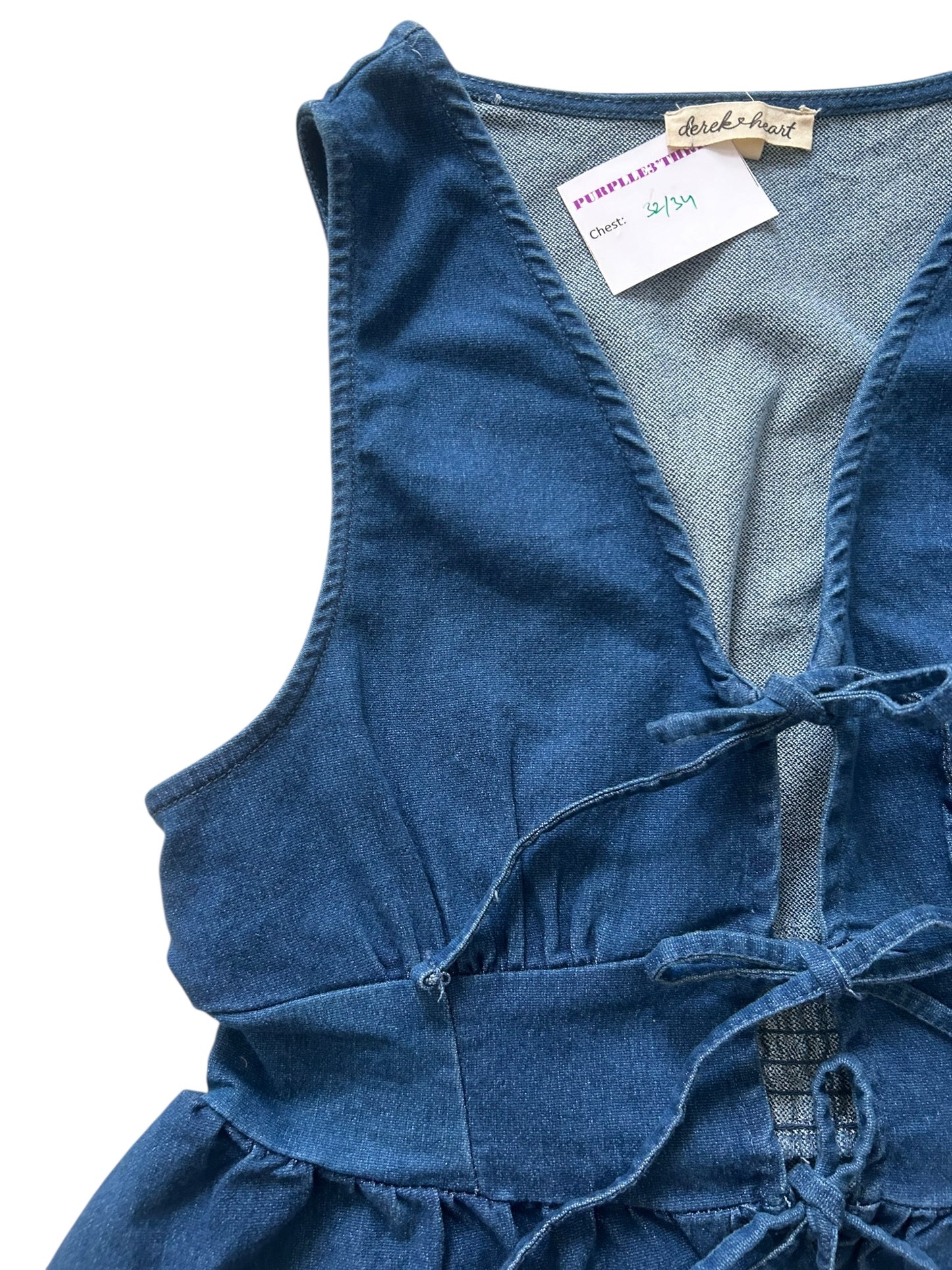 Denim Knot Top:34”