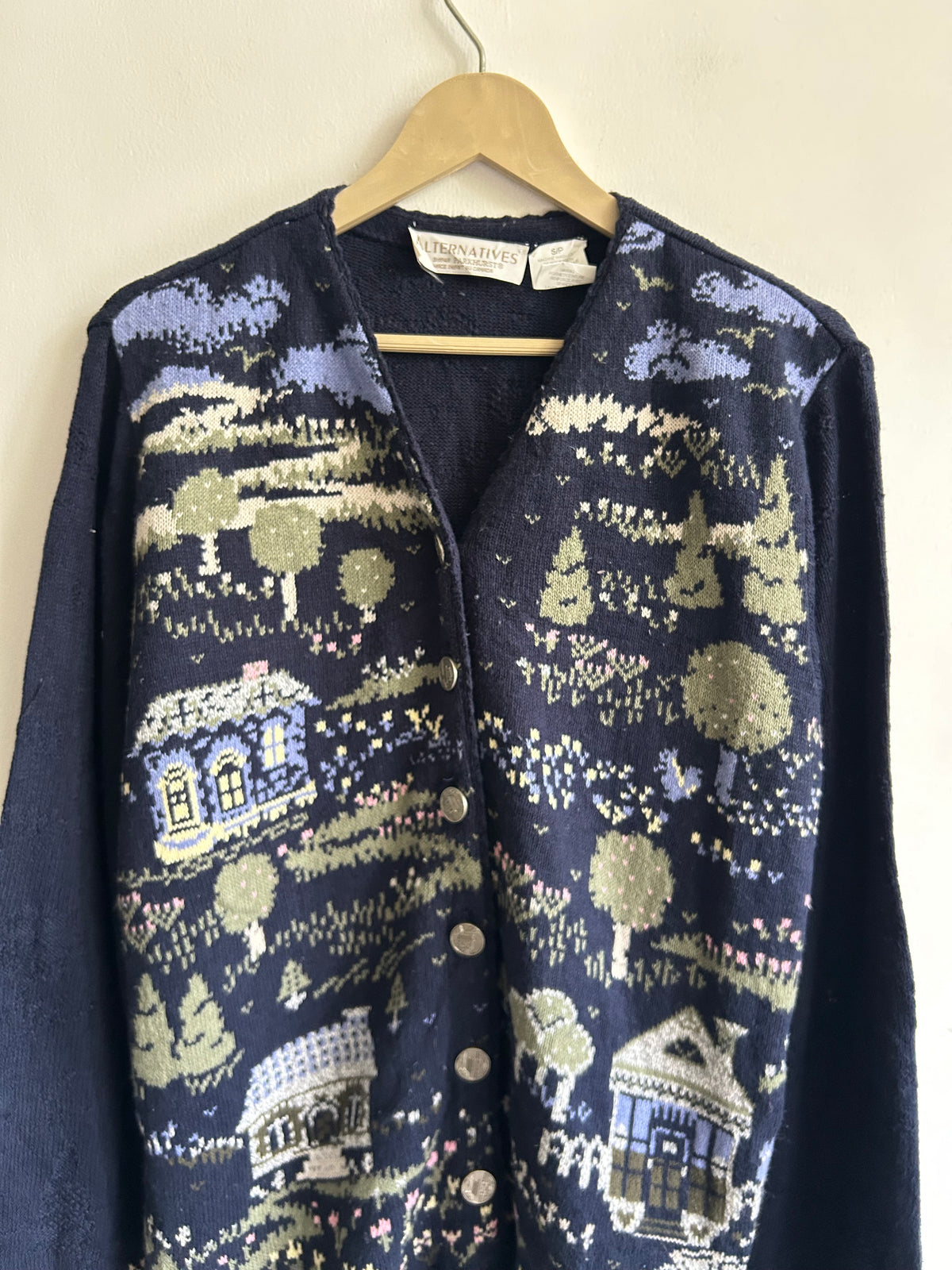 Countryside Cottage Landscape Cardigan