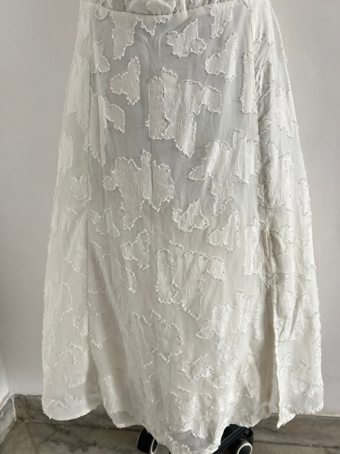 Boohoo Plus Burnout Milkmaid Midi Dress.