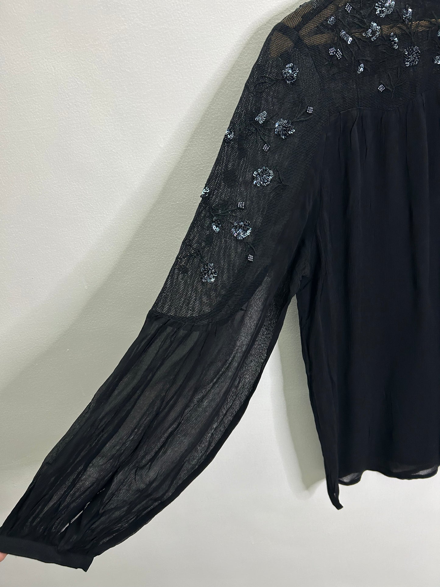 Embellished Mesh Top