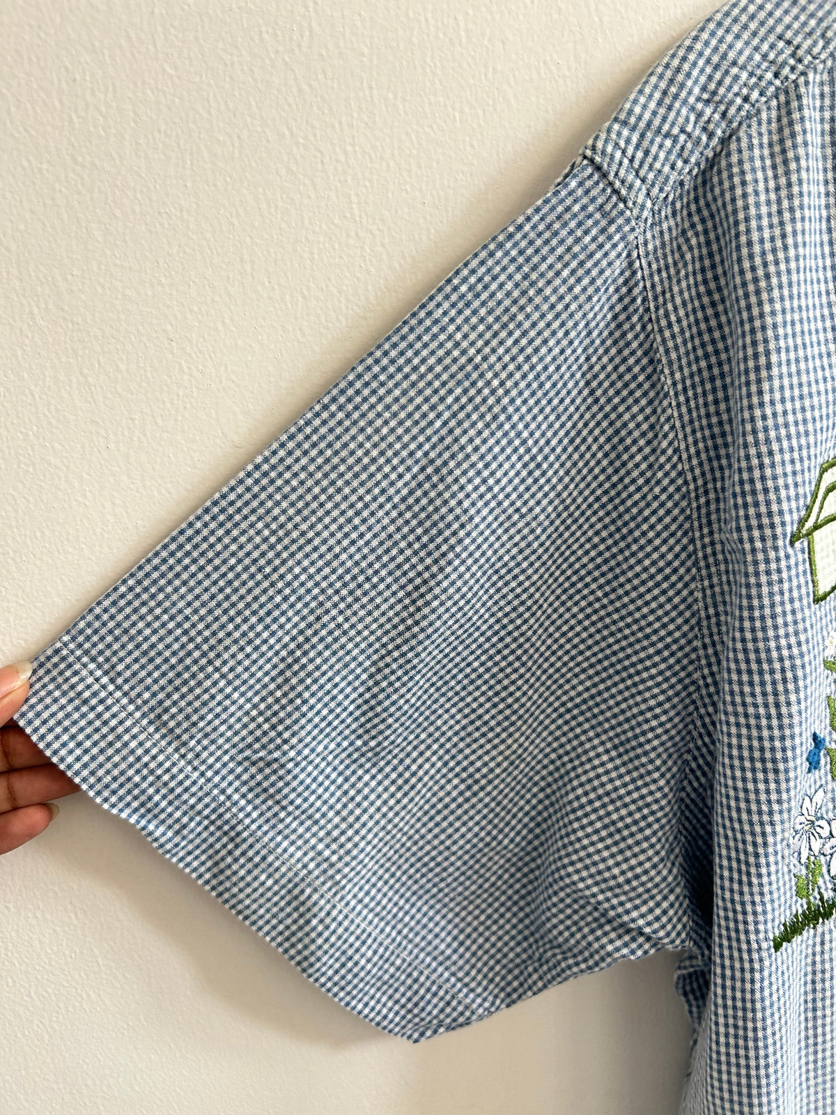 Home Embroidered Cotton Shirt: 46”