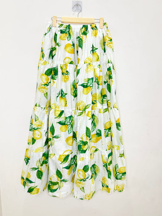 Lemon Print Skirt