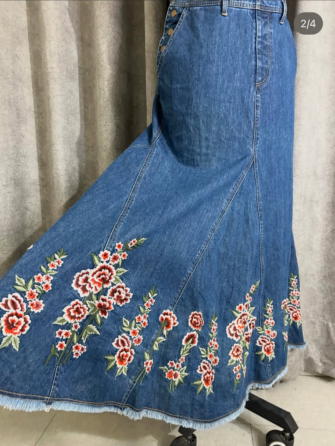 Denim Floral Dress