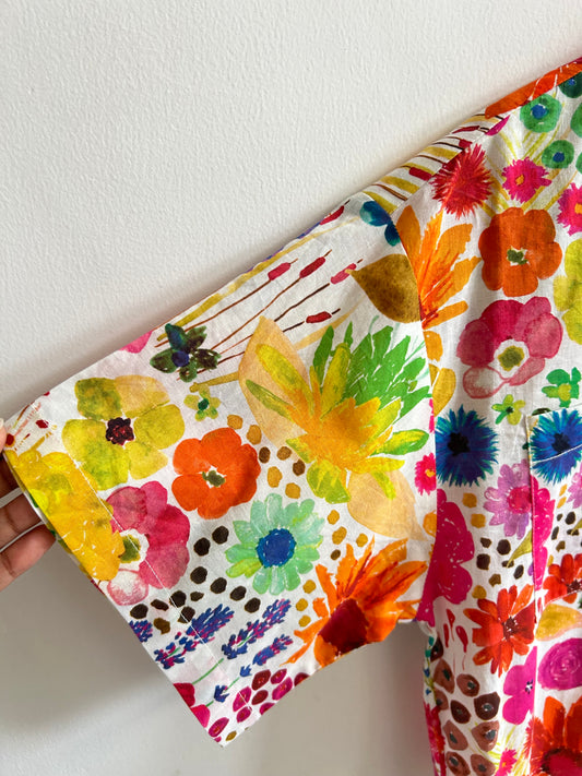 Printed Floral Cotton Shirt