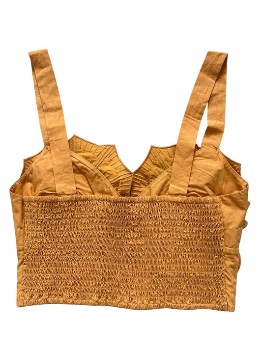 Floral Mustard Crop Top