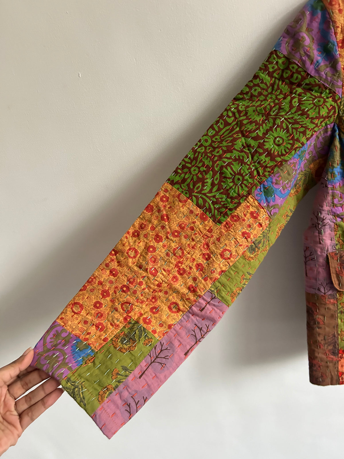 Kantha Cotton Patchwork Jacket: 42”