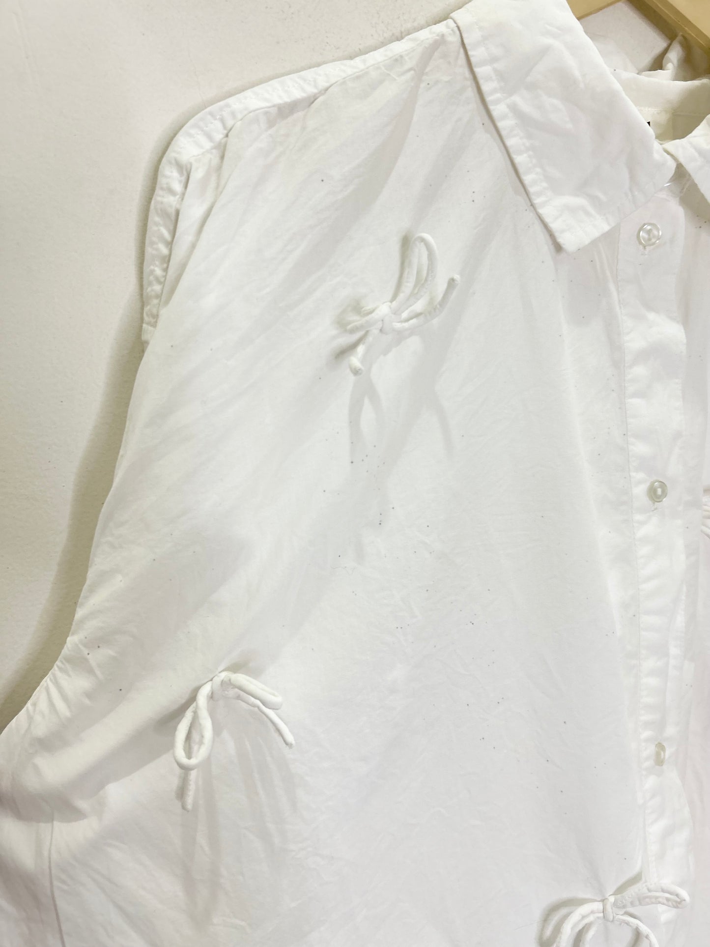 White Cotton Knot Shirt