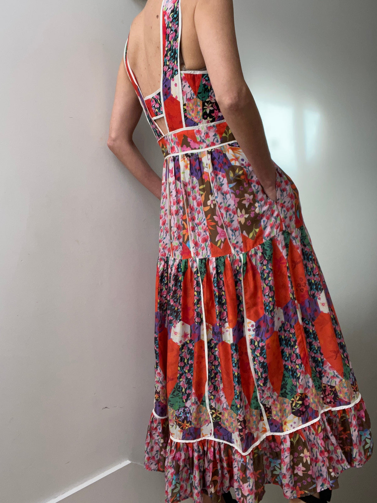 Anthropologie Square Neck Maxi Dress