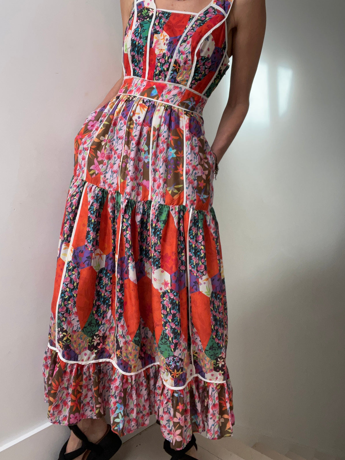 Anthropologie Square Neck Maxi Dress