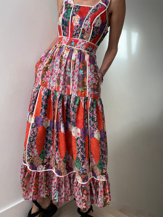 Anthropologie Square Neck Maxi Dress