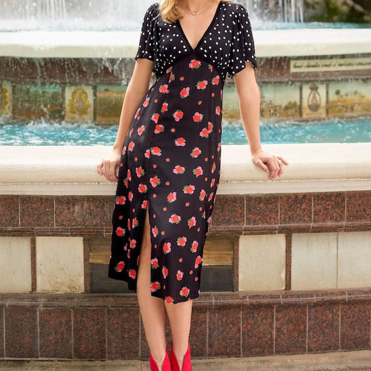 Polka Floral Dress