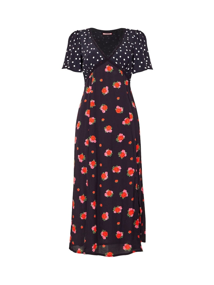 Polka Floral Dress