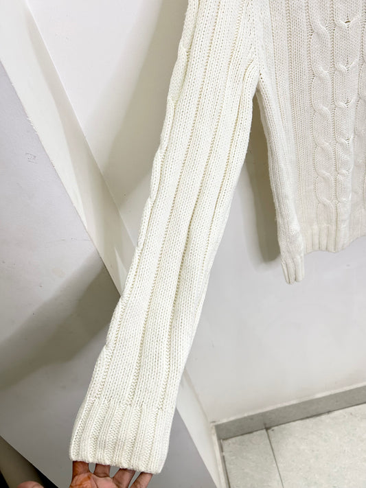 White Turtleneck Sweater