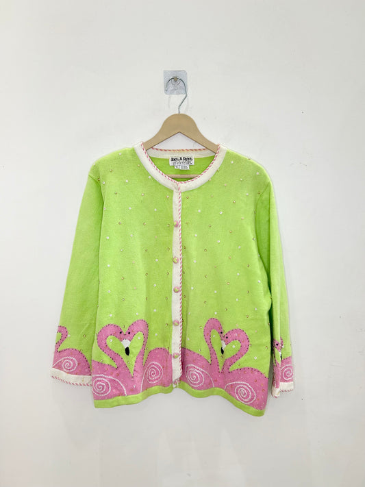Flamingo Heart Cardigan